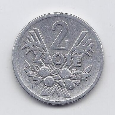 POLAND 2 ZLOTE 1958 Y # 46 VF