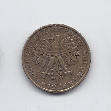 POLAND 2 ZLOTE 1976 Y # 80.1 VF 1