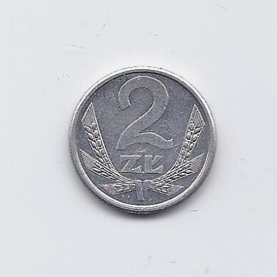LENKIJA 2 ZLOTE 1989 Y # 80.3 VF