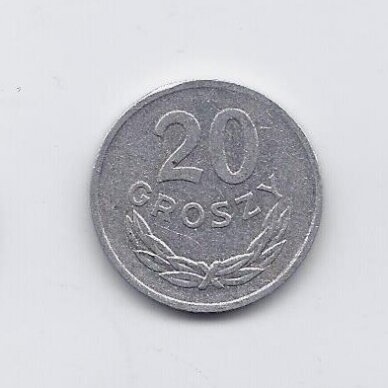 LENKIJA 20 GROSZY 1965 Y # 47A VF
