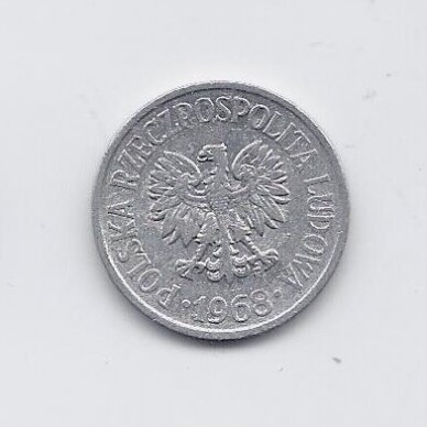 POLAND 20 GROSZY 1968 Y # 47A VF 1