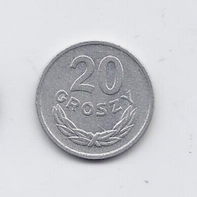 POLAND 20 GROSZY 1968 Y # 47A VF