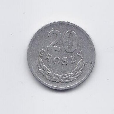 POLAND 20 GROSZY 1971 Y # 47A VF