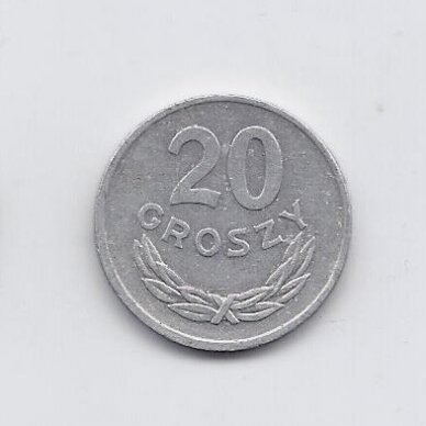 POLAND 20 GROSZY 1979 Y # 47A VF