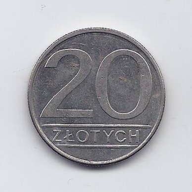 POLAND 20 ZLOTYCH 1986 Y # 153.1 VF