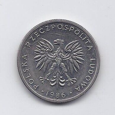POLAND 20 ZLOTYCH 1986 Y # 153.1 VF 1