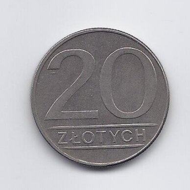 POLAND 20 ZLOTYCH 1987 Y # 153.1 VF