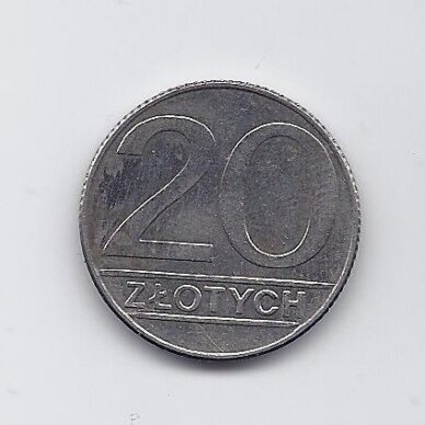POLAND 20 ZLOTYCH 1990 Y # 153.2 VF/XF