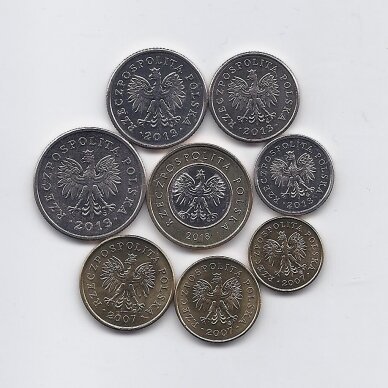 LENKIJA 2007 - 2018 m. 8 monetų rinkinys 1