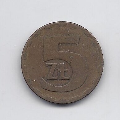 POLAND 5 ZLOTYCH 1976 Y # 81.1 VF