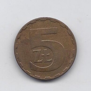 POLAND 5 ZLOTYCH 1984 Y # 81.1 VF