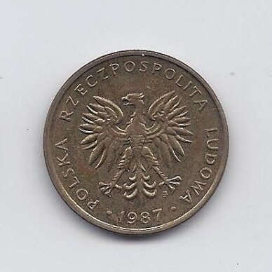 POLAND 5 ZLOTYCH 1987 Y # 81.2 VF 1