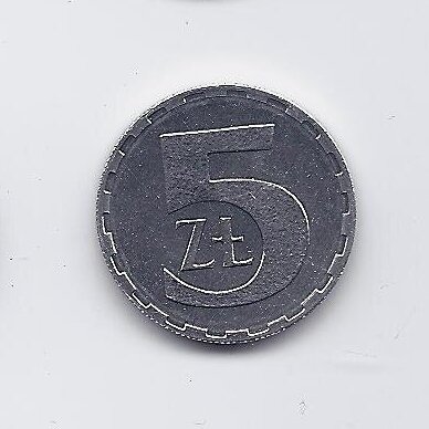 POLAND 5 ZLOTYCH 1990 Y # 81.3 UNC