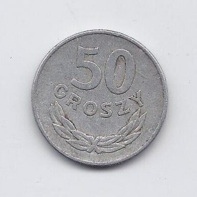 POLAND 50 GROSZY 1977 Y # 48.1 VF