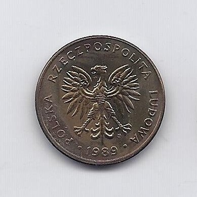 POLAND 10 ZLOTYCH 1989 Y # 152.2 F 1