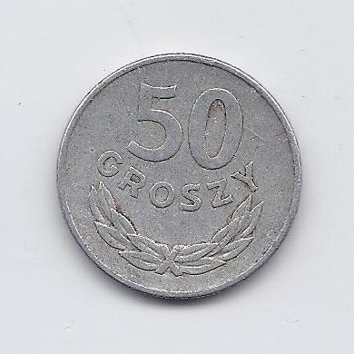 POLAND 50 GROSZY 1977 Y # 48.1 VF