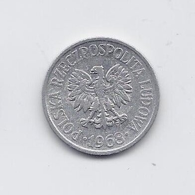 POLAND 20 GROSZY 1968 Y # 47A VF 1