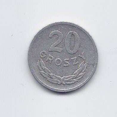 POLAND 20 GROSZY 1971 Y # 47A VF