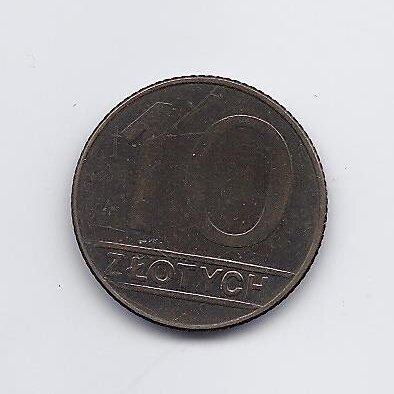 POLAND 10 ZLOTYCH 1989 Y # 152.2 F/VF