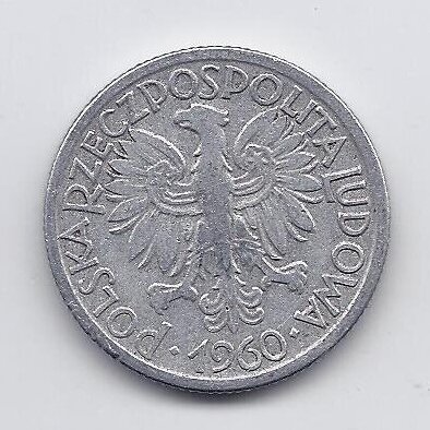 POLAND 2 ZLOTE 1960 Y # 46 VF 1