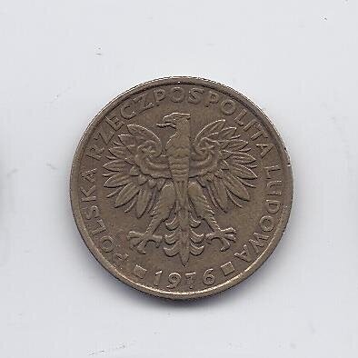 POLAND 2 ZLOTE 1976 Y # 80.1 VF 1