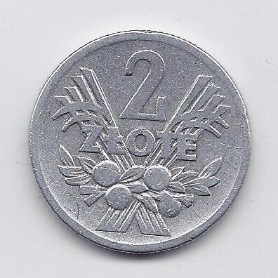 POLAND 2 ZLOTE 1958 Y # 46 VF