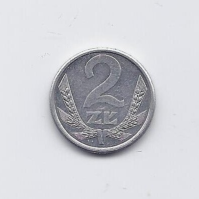LENKIJA 2 ZLOTE 1989 Y # 80.3 VF