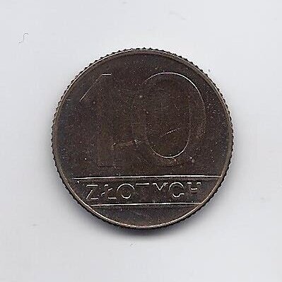 POLAND 10 ZLOTYCH 1989 Y # 152.2 F/VF