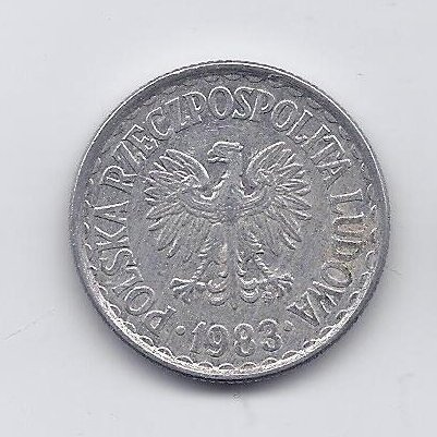 POLAND 1 ZLOTY 1983 Y # 49.1 VF 1