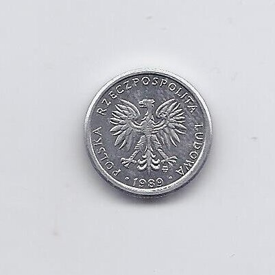 POLAND  1 ZLOTY 1989 Y # 49.3 VF/XF 1
