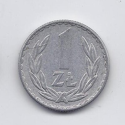 POLAND 1 ZLOTY 1975 Y # 49.1 VF