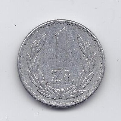 POLAND 1 ZLOTY 1976 Y # 49.1 VF
