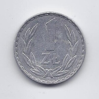 POLAND 1 ZLOTY 1977 Y # 49.1 VF