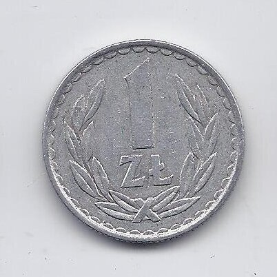LENKIJA 1 ZLOTY 1982 Y # 49.1 VF