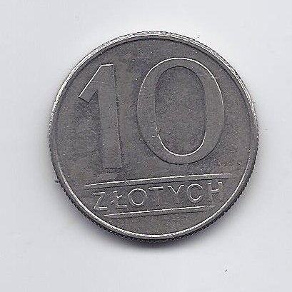 POLAND 10 ZLOTYCH 1987 Y # 152.1 VF/XF