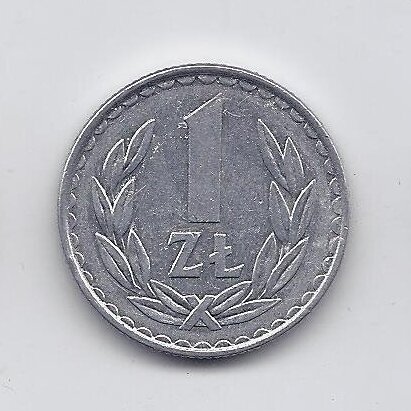POLAND 1 ZLOTY 1986 Y # 49.2 VF