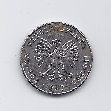 POLAND 20 ZLOTYCH 1990 Y # 153.2 VF/XF 1