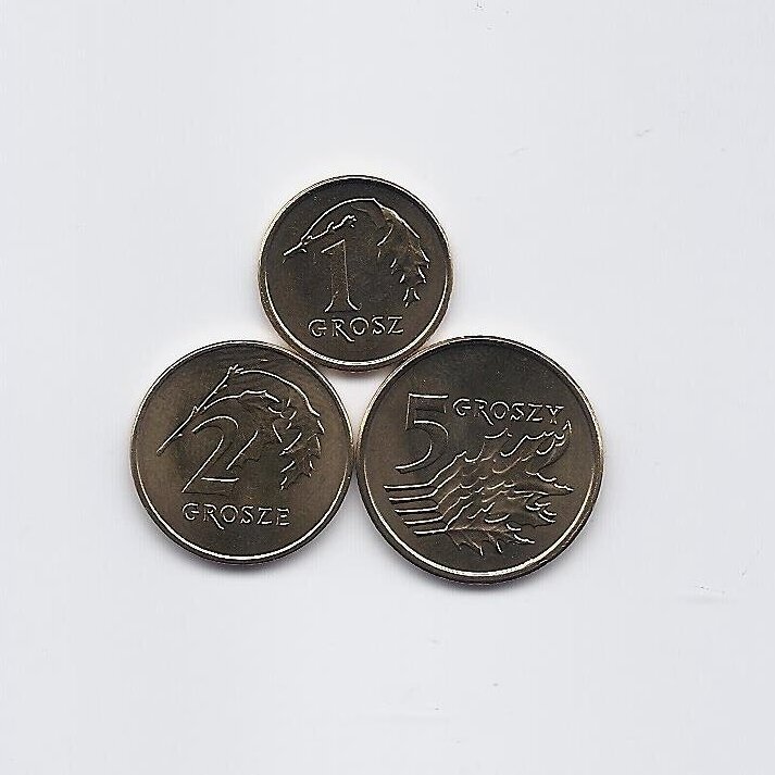 POLAND 2007 THREE UNCIRCULATED COINS SET