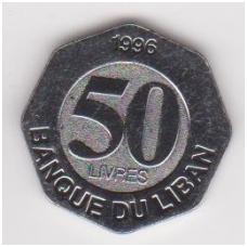 LIBANAS 50 LIVRES 1996 KM # 37 AU