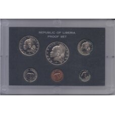 LIBERIJA 1969 m. PROOF monetų oficialus rinkinys ( monetos su negražia patina )