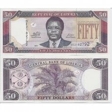 LIBERIJA 50 DOLLARS 2011 P # 29f UNC