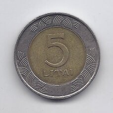 LITHUANIA 5 LITAI 1999 KM # 113 VF (Rooster) LITHUANIA 5 LITAI 1999 KM # 113 VF (Rooster)