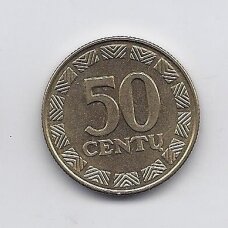LITHUANIA 50 CENTŲ 1997 KM # 108 AU LITHUANIA 50 CENTŲ 1997 KM # 108 AU
