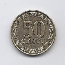 LITHUANIA 50 CENTŲ 1998 KM # 108 VF LITHUANIA 50 CENTŲ 1998 KM # 108 VF