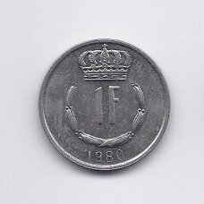 LUXEMBOURG 1 FRANC 1980 KM # 55 VF LUXEMBOURG 1 FRANC 1980 KM # 55 VF