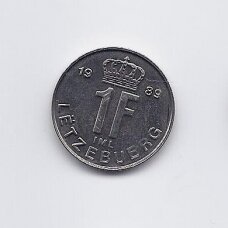 LUXEMBOURG 1 FRANC 1989 KM # 63 VF LUXEMBOURG 1 FRANC 1989 KM # 63 VF