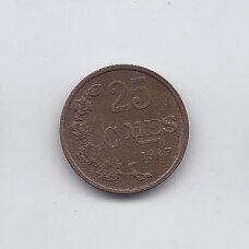 LUXEMBOURG 25 CENTIMES 1947 KM # 45 VF LUXEMBOURG 25 CENTIMES 1947 KM # 45 VF