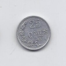 LUXEMBOURG 25 CENTIMES 1954 KM # 45a VF LUXEMBOURG 25 CENTIMES 1954 KM # 45a VF