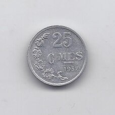 LUXEMBOURG 25 CENTIMES 1957 KM # 45a VF LUXEMBOURG 25 CENTIMES 1957 KM # 45a VF