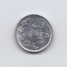 LUXEMBOURG 25 CENTIMES 1970 KM # 45a XF LUXEMBOURG 25 CENTIMES 1970 KM # 45a XF